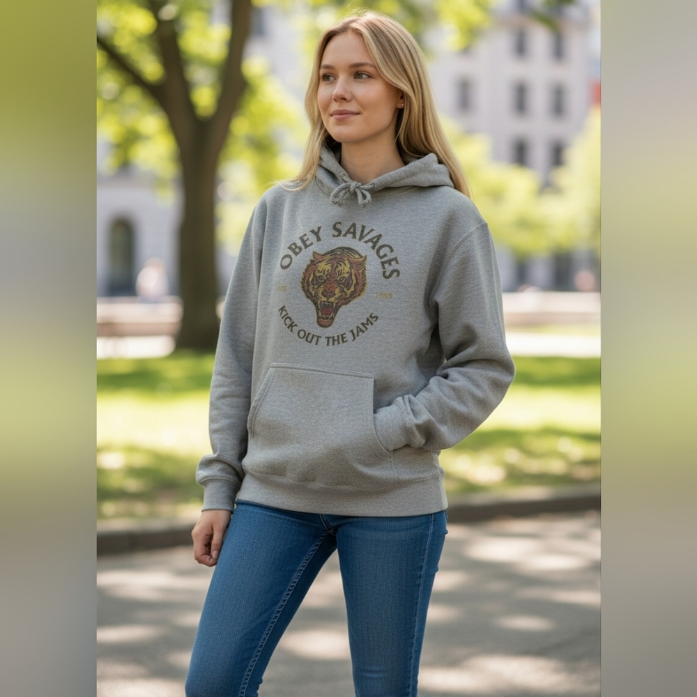 Obey Propaganda Kick Out The Jams Gray Hoodie
